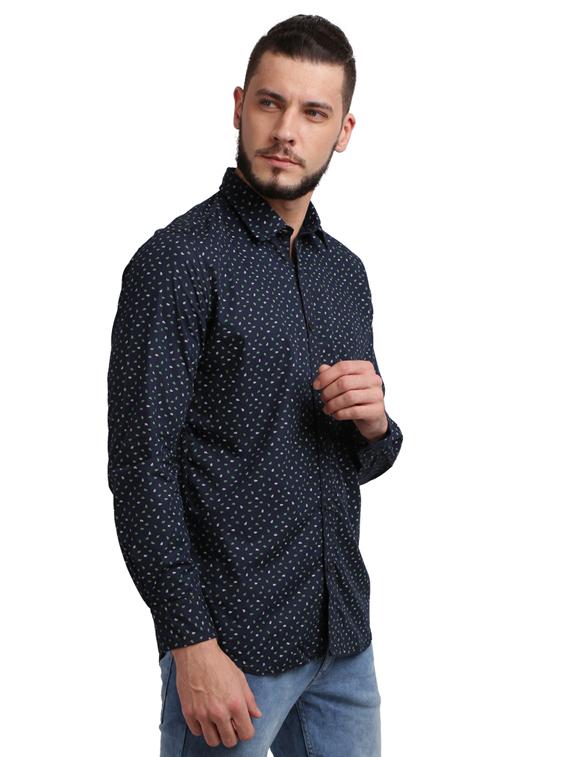 blue printed casual shirt - 17767540 - Zoom Image - 2