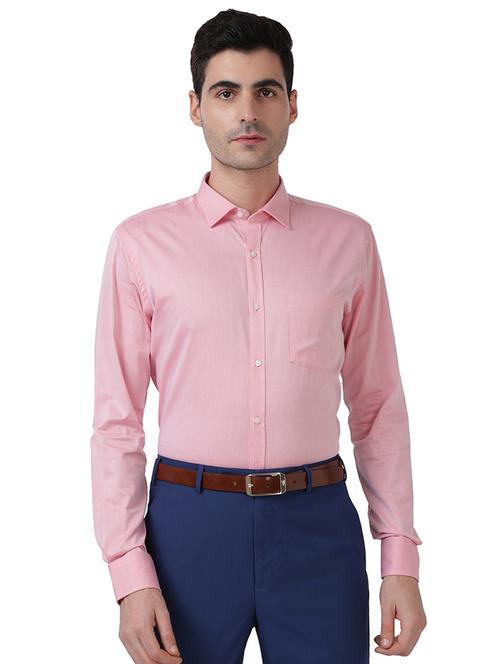 pink solid formal shirt - 17767568 - Standard Image - 1