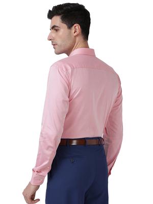pink solid formal shirt - 17767568 - Standard Image - 3