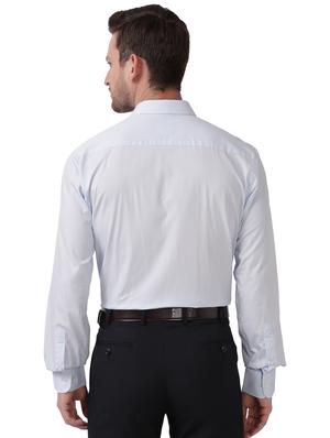 blue solid formal shirt - 17767570 - Standard Image - 3