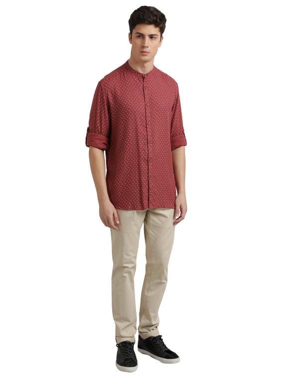 red printed casual shirt - 17767574 - Zoom Image - 4