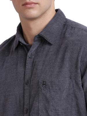 blue solid casual shirt - 17767593 - Standard Image - 5