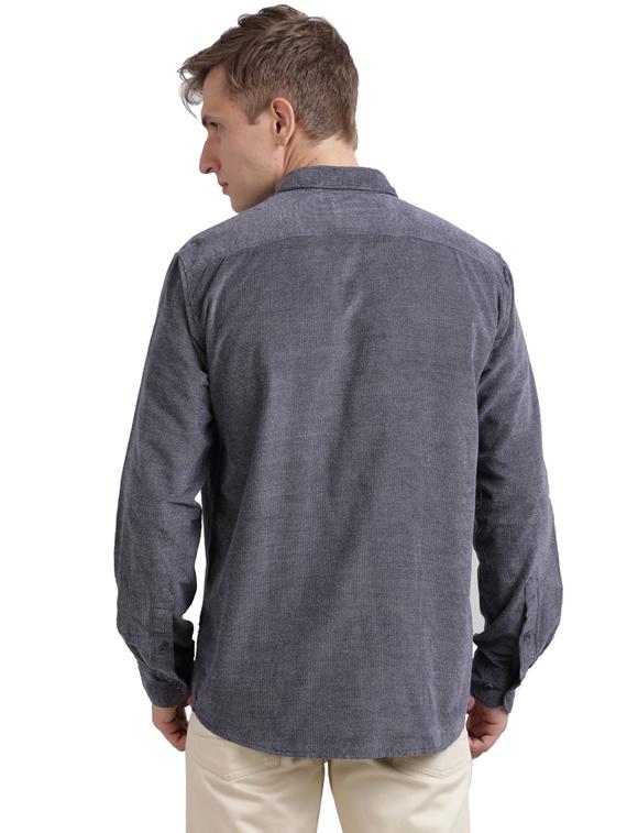 blue solid casual shirt - 17767593 - Zoom Image - 3