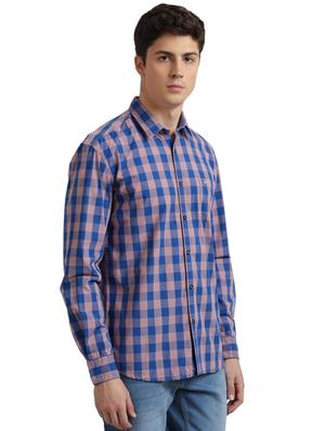 blue checkered casual shirt - 17767596 - Standard Image - 2