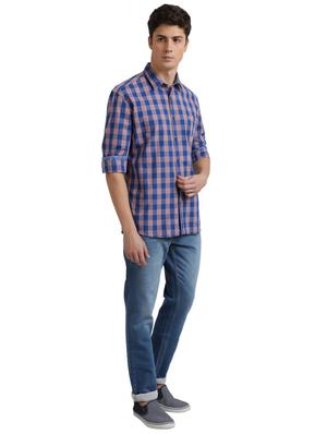 blue checkered casual shirt - 17767596 - Standard Image - 4