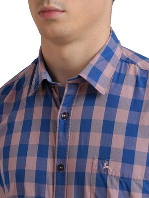 blue checkered casual shirt - 17767596 - Standard Image - 5