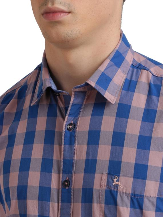 blue checkered casual shirt - 17767596 - Zoom Image - 5