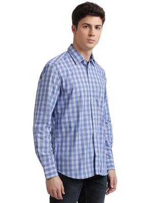 blue checkered casual shirt - 17767606 - Standard Image - 2