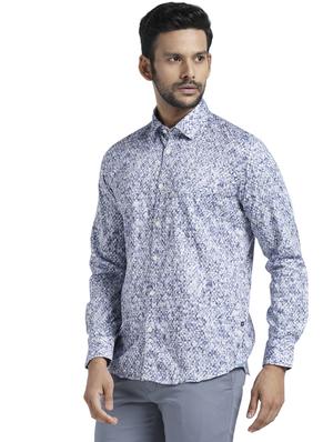 blue printed casual shirt - 17767610 - Standard Image - 2
