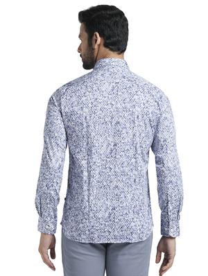 blue printed casual shirt - 17767610 - Standard Image - 3