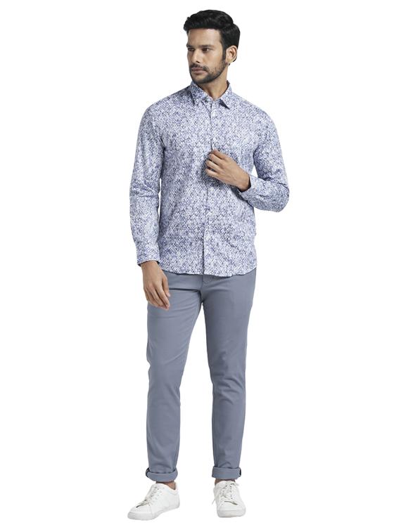 blue printed casual shirt - 17767610 - Zoom Image - 4