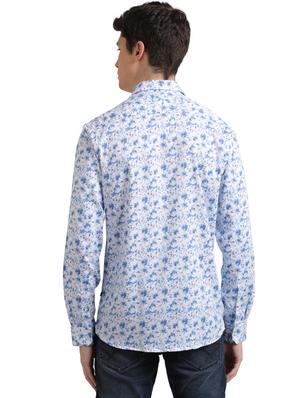 blue floral casual shirt - 17767656 - Standard Image - 3