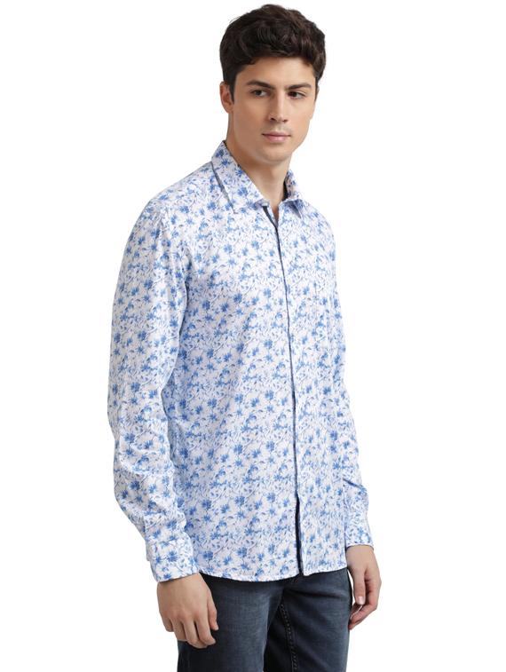 blue floral casual shirt - 17767656 - Zoom Image - 2