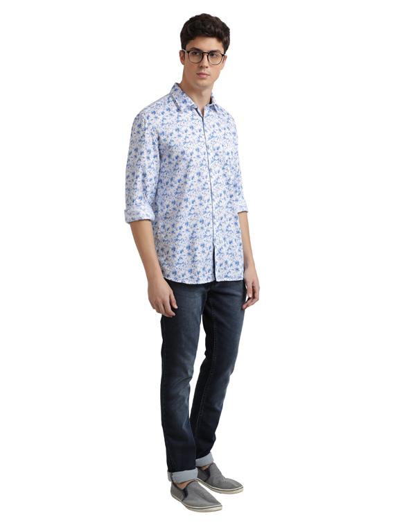 blue floral casual shirt - 17767656 - Zoom Image - 4
