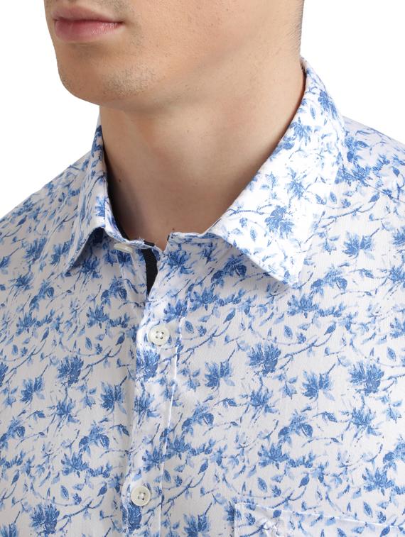blue floral casual shirt - 17767656 - Zoom Image - 5