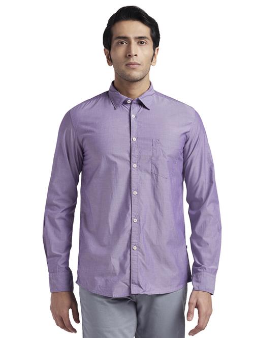 purple solid casual shirt - 17767664 - Standard Image - 1