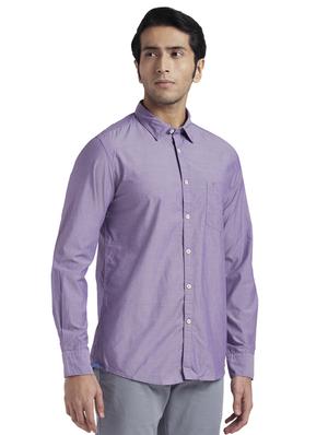 purple solid casual shirt - 17767664 - Standard Image - 2