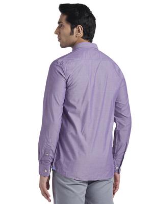 purple solid casual shirt - 17767664 - Standard Image - 3
