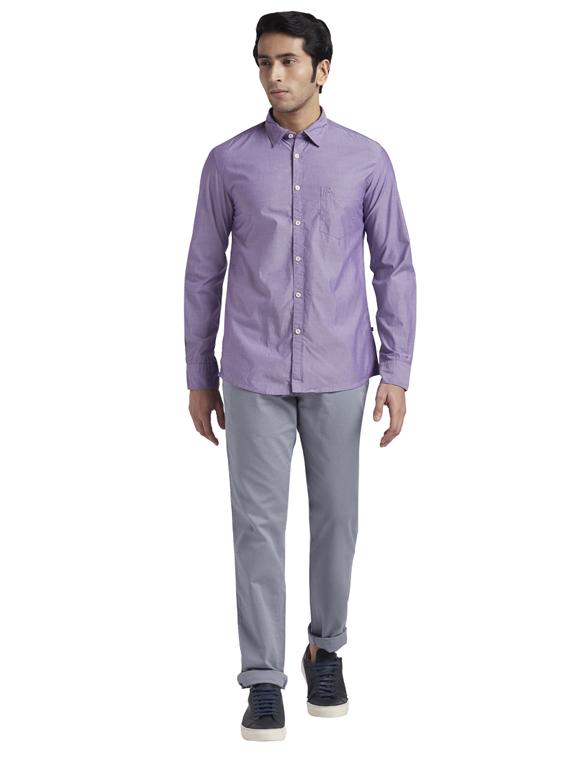 purple solid casual shirt - 17767664 - Zoom Image - 4