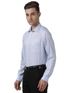 blue self design formal shirt - 17767668 - Standard Image - 2