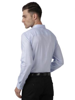 blue self design formal shirt - 17767668 - Standard Image - 3
