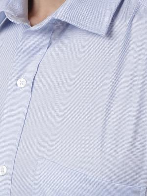 blue self design formal shirt - 17767668 - Standard Image - 5