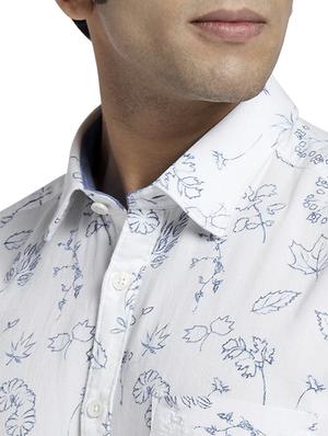 white floral casual shirt - 17767690 - Standard Image - 5