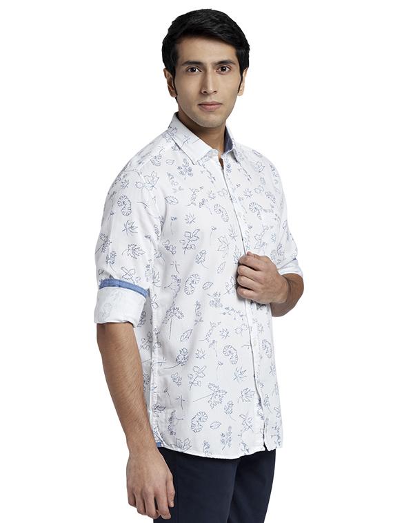 white floral casual shirt - 17767690 - Zoom Image - 2