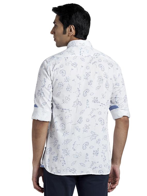 white floral casual shirt - 17767690 - Zoom Image - 3