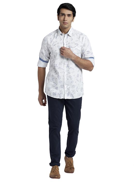 white floral casual shirt - 17767690 - Zoom Image - 4