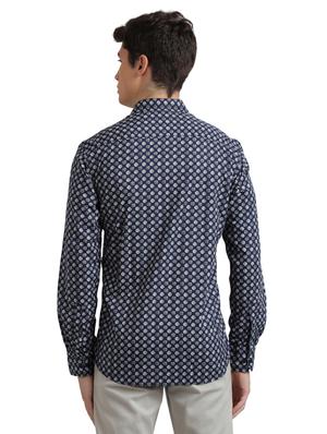 blue printed casual shirt - 17767698 - Standard Image - 3