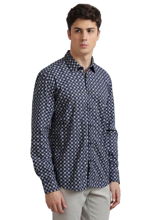 blue printed casual shirt - 17767698 - Zoom Image - 2