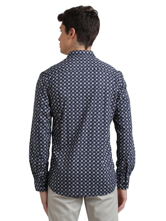 blue printed casual shirt - 17767698 - Zoom Image - 3