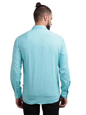 green printed casual shirt - 17767709 - Standard Image - 3