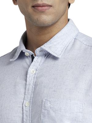 blue checkered casual shirt - 17767714 - Standard Image - 5