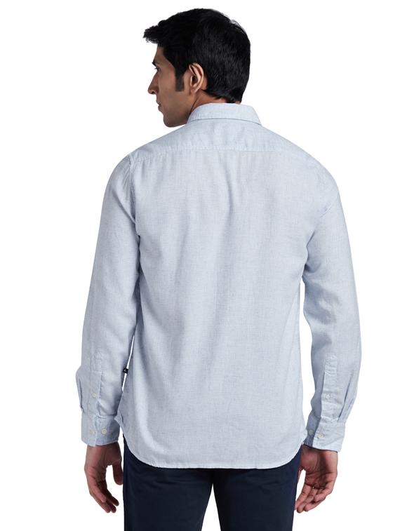 blue checkered casual shirt - 17767714 - Zoom Image - 3