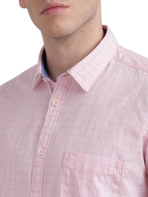 pink checkered casual shirt - 17767726 - Standard Image - 5