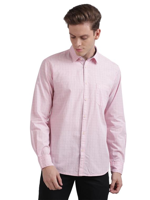 pink checkered casual shirt - 17767726 - Zoom Image - 1