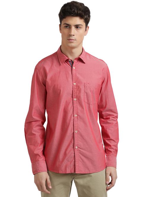 red solid casual shirt - 17767761 - Standard Image - 1