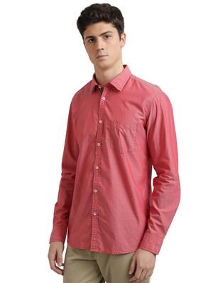 red solid casual shirt - 17767761 - Standard Image - 2