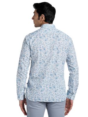blue printed casual shirt - 17767763 - Standard Image - 3