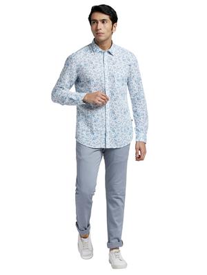 blue printed casual shirt - 17767763 - Standard Image - 4