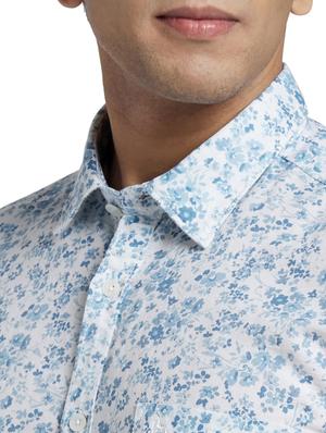 blue printed casual shirt - 17767763 - Standard Image - 5