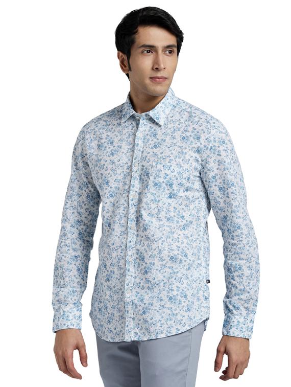 blue printed casual shirt - 17767763 - Zoom Image - 2