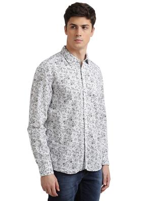 grey printed casual shirt - 17767764 - Standard Image - 2