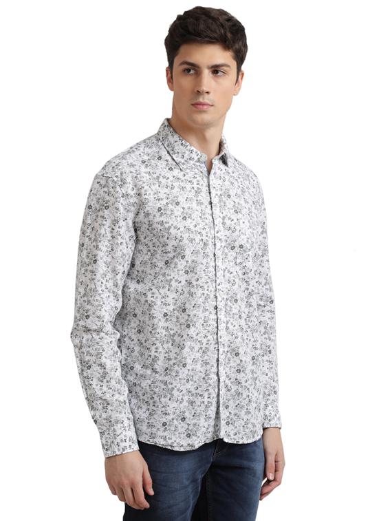 grey printed casual shirt - 17767764 - Zoom Image - 2