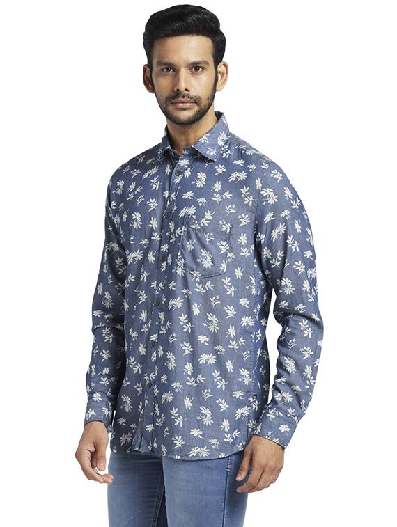 blue floral casual shirt - 17767768 - Zoom Image - 3