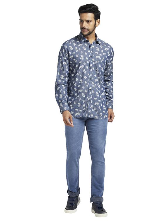 blue floral casual shirt - 17767768 - Zoom Image - 5