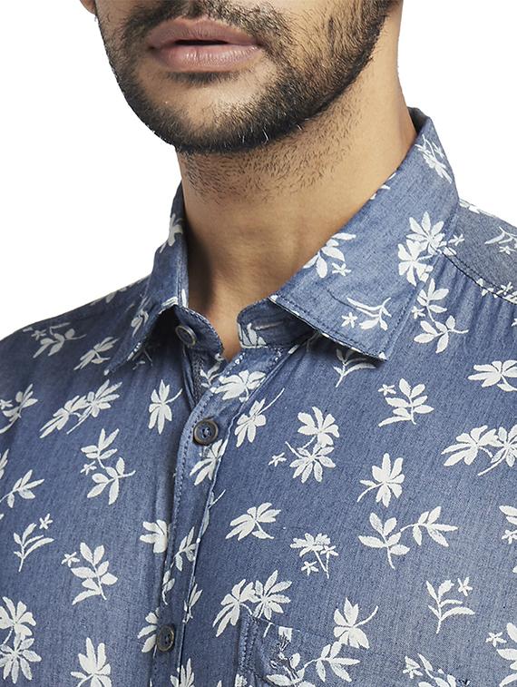 blue floral casual shirt - 17767768 - Zoom Image - 6