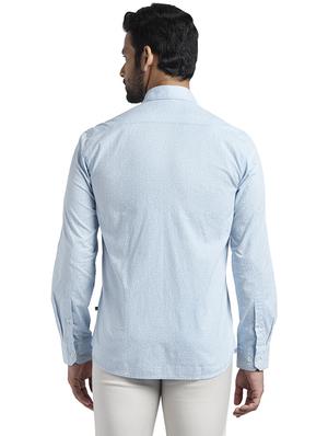 blue printed casual shirt - 17767776 - Standard Image - 4
